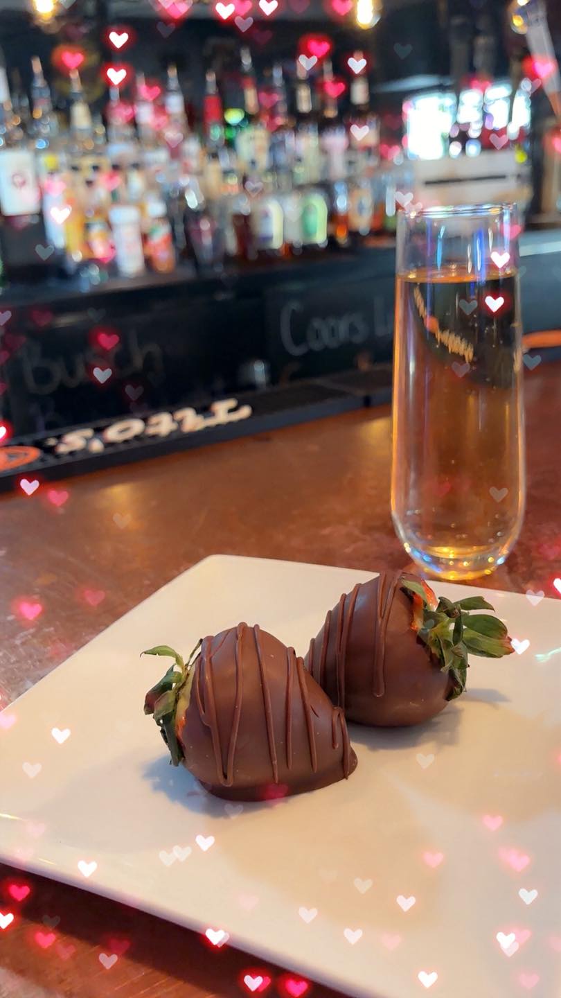 Strawberries at the bar, Saranac